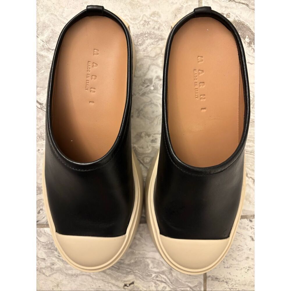 NWOB MARNI Black leather Pablo sabot, $875 Sz 38 - Picture 7 of 10